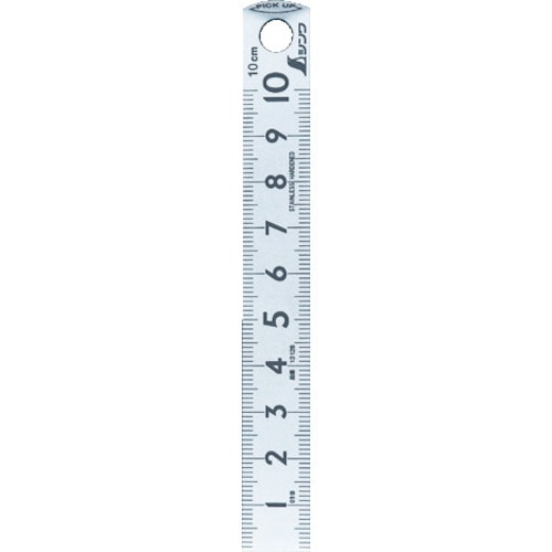 トラスコ中山 シンワ ピックアップスケールシルバー10cm(ご注文単位1本)【直送品】