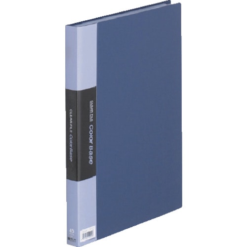 トラスコ中山 キングジム クリアーファイルカラーベースW ネイビー(ご注文単位1冊)【直送品】