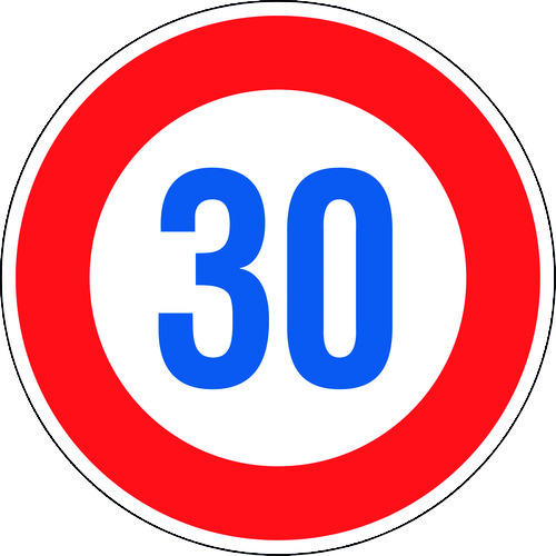 トラスコ中山 緑十字 道路標識(構内用) 制限速度30キロ 道路323-30K(AL) 600mmΦ 反射タイプ アルミ製(ご注文単位1枚)【直送品】