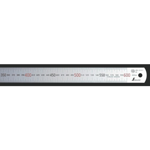 トラスコ中山 シンワ 直尺 シルバー600mm上下段p=1.0mm(ご注文単位1本)【直送品】
