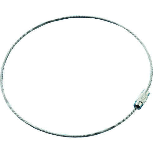 トラスコ中山 緑十字 ワイヤリング(キーワイヤ) 金具25 1.5Φ×300mm 10本組 ステンレス製(ご注文単位1組)【直送品】
