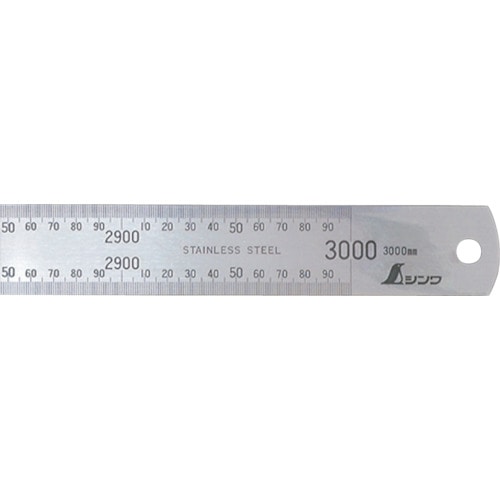 トラスコ中山 シンワ 直尺ステン 3000mm(ご注文単位1本)【直送品】