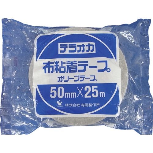 トラスコ中山 TERAOKA カラーオリーブテープ NO.145 灰 50mmX25M(ご注文単位1巻)【直送品】