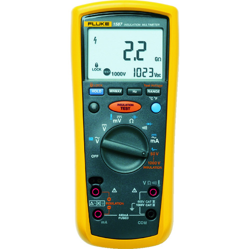 トラスコ中山 FLUKE デジタル・マルチメーター付絶縁抵抗計(ご注文単位1台)【直送品】