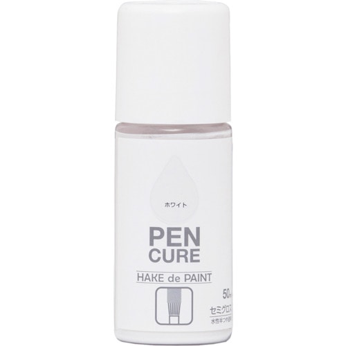 トラスコ中山 ニッぺ ペンキュア HAKE de PAINT セミグロス 50ml ホワイト 190001-50(ご注文単位1本)【直送品】