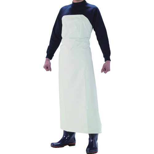 トラスコ中山 カジメイク 1902 ジャスト胸付前掛 白 L(ご注文単位1枚)【直送品】