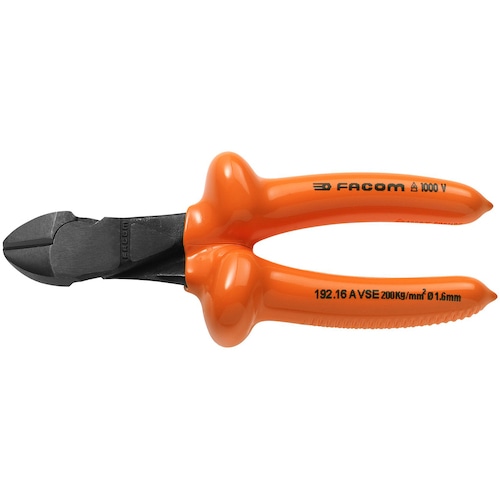 トラスコ中山 FACOM 絶縁工具 ダイアゴナルカッター 185mm(ご注文単位1個)【直送品】