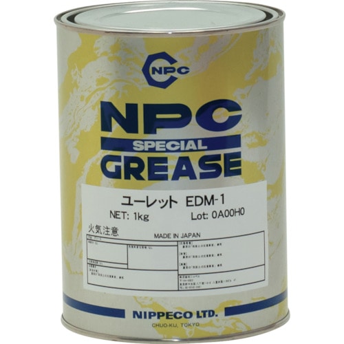 トラスコ中山 ニッペコ ベアリング用グリース ユーレットEDM-1 1kg(ご注文単位1缶)【直送品】