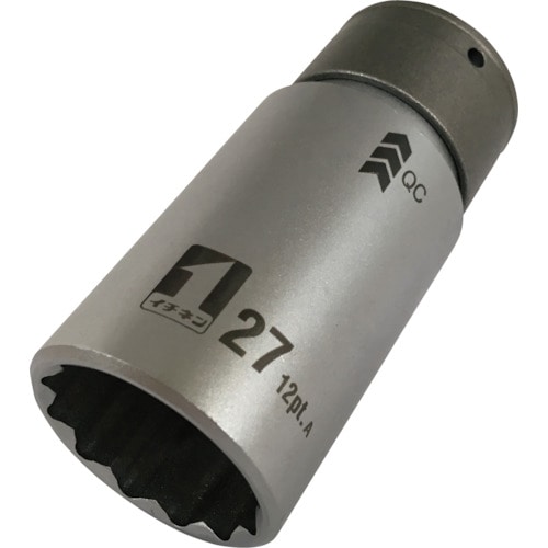 トラスコ中山 MUSTTOOL QCソケット シングル 27mm 12角 Imm4W27―12K(ご注文単位1個)【直送品】