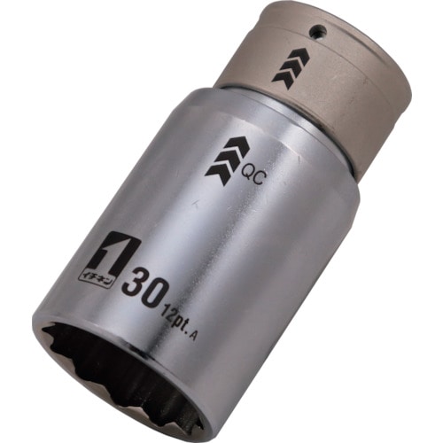 トラスコ中山 MUSTTOOL QCソケット シングル30mm 12角 IM4W30-12K(ご注文単位1個)【直送品】