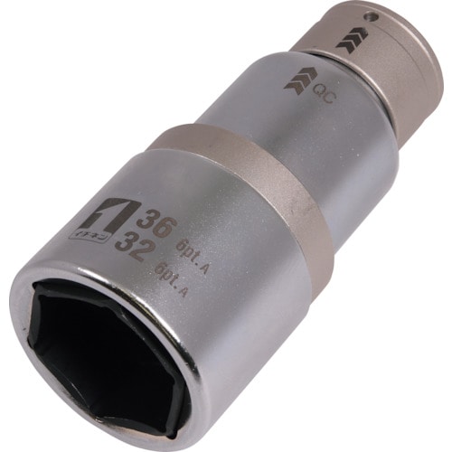 トラスコ中山 MUSTTOOL QCソケット ダブル 32/36mm 6角 IM-4W3236I-6K(ご注文単位1個)【直送品】