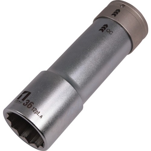 トラスコ中山 MUSTTOOL QCソケット シングル 36mm 12角 IM-6W36SL-12K(ご注文単位1個)【直送品】