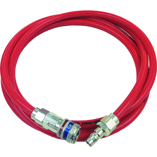 トラスコ中山 セイン ストレートホースキット 赤 eSafeカップリング付 8x12 20M(ご注文単位1個)【直送品】