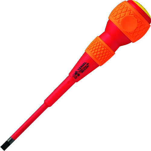 トラスコ中山 ベッセル ボールグリップ絶縁ドライバー 200 -6×100(ご注文単位1本)【直送品】