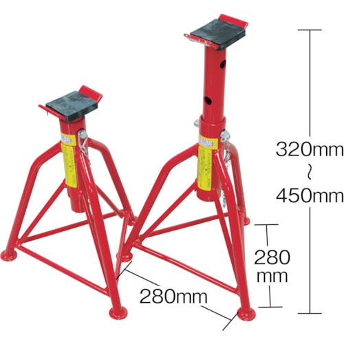 トラスコ中山 アストロプロダクツ 2TON リジットラック 2脚セット(ご注文単位1組)【直送品】