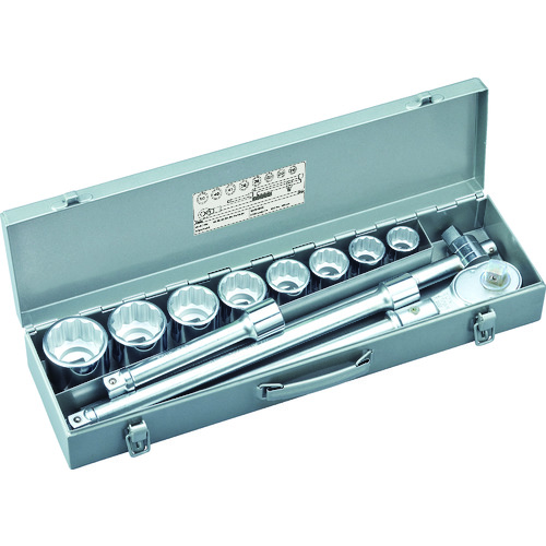 トラスコ中山 TONE ソケットレンチセット 差込角19.0mm 12点セット 12角(ご注文単位1セット)【直送品】
