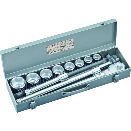トラスコ中山 TONE ソケットレンチセット 差込角19.0mm 12点セット 6角(ご注文単位1セット)【直送品】