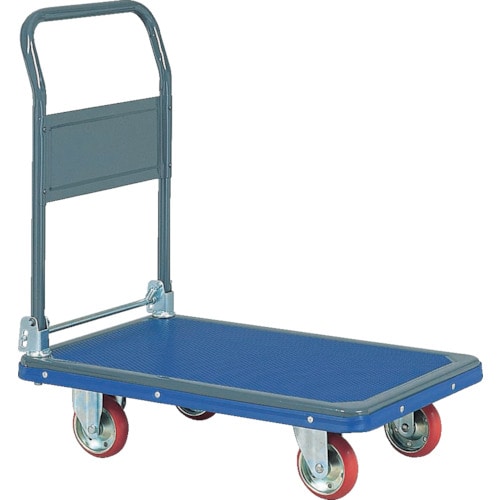 トラスコ中山 アイケー プレス製運搬車 折り畳みハンドルタイプ 均等荷重250kg(ご注文単位1台)【直送品】