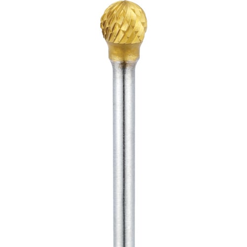 トラスコ中山 ナカニシ チタンコート超硬カッター 球(ロー付) 刃径6.3mm 刃長5mm(ご注文単位1本)【直送品】