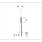 トラスコ中山 ナカニシ チタンコート超硬カッター 円筒(ダブルカット)刃径1.5mm刃長6mm（ご注文単位1本）【直送品】
