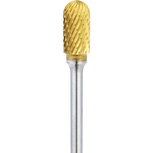 トラスコ中山 ナカニシ チタンコート超硬カッター 円筒先丸(ロー付)刃径6.3mm刃長13mm(ご注文単位1本)【直送品】