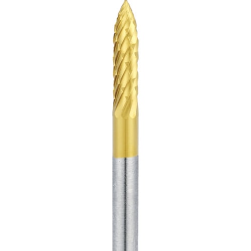 トラスコ中山 ナカニシ チタンコート超硬カッター テーパー(オール超硬)刃径3mm刃長13mm(ご注文単位1本)【直送品】