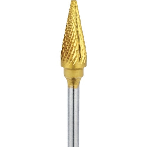 トラスコ中山 ナカニシ チタンコート超硬カッター テーパー(ロー付)刃径6.3mm刃長12.7mm(ご注文単位1本)【直送品】
