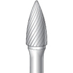 トラスコ中山 ナカニシ チタンコート超硬カッター 砲弾(シングルカット)刃径10mm 刃長20mm(ご注文単位1本)【直送品】