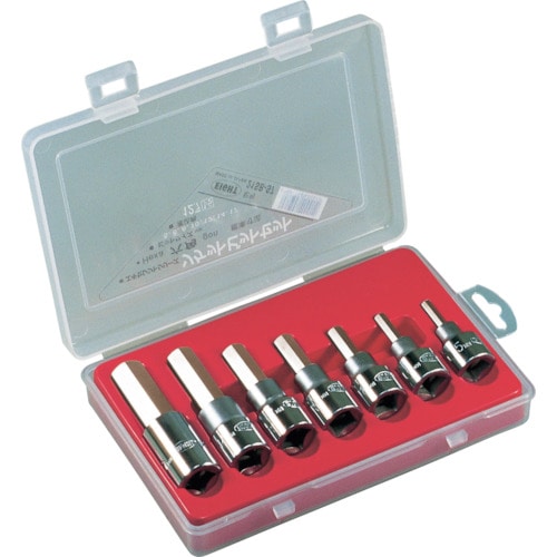 トラスコ中山 エイト 六角ソケットビット 寸法(差込角12.7mm) 7本セット 5~17mm(ご注文単位1セット)【直送品】