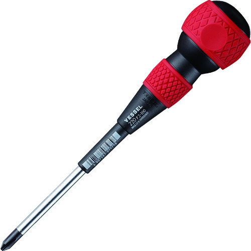 トラスコ中山 ベッセル ボールグリップドライバー220 +2×100(ご注文単位1本)【直送品】