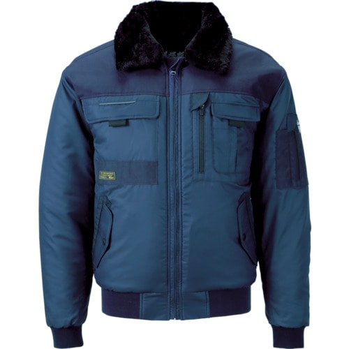 トラスコ中山 ジーベック 222 現場服 防寒ブルゾン LL 紺(ご注文単位1着)【直送品】