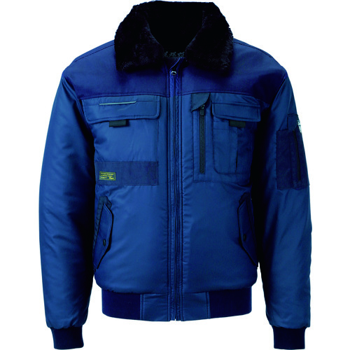 トラスコ中山 ジーベック 222 現場服 防寒ブルゾン M 紺(ご注文単位1着)【直送品】