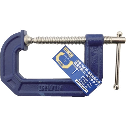 トラスコ中山 IRWIN C型クランプ(シャコ万力)75mm×51mm(ご注文単位1個)【直送品】