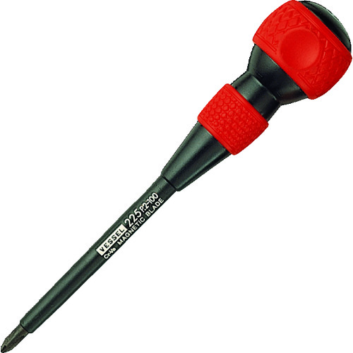 トラスコ中山 ベッセル ボールグリップドライバー 225 +2×100(ご注文単位1本)【直送品】