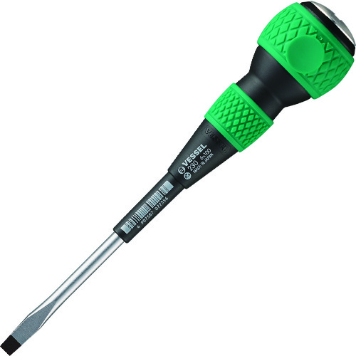トラスコ中山 ベッセル ボールグリップ貫通ドライバー 230 -6×100(ご注文単位1本)【直送品】