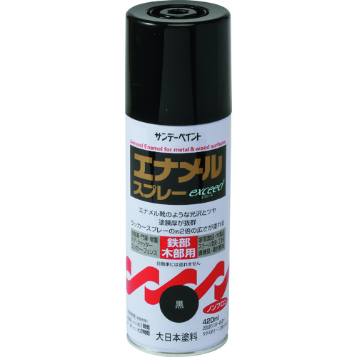 >トラスコ中山 サンデーペイント エナメルスプレーexceed 黄色 420M（ご注文単位1個）【直送品】