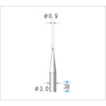 トラスコ中山 ナカニシ 超硬カッター 球(シングルカット) 刃径0.9mm 刃長0.9mm 476-2843(ご注文単位1本)【直送品】