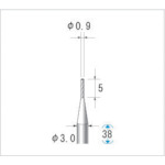 トラスコ中山 ナカニシ 超硬カッター 円筒(シングルカット・エンドカット付) 刃径0.9mm 刃長4mm(ご注文単位1本)【直送品】