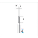 トラスコ中山 ナカニシ 超硬カッター 円筒(シングルカット・エンドカット付) 刃径1.6mm 刃長6mm(ご注文単位1本)【直送品】