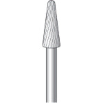 トラスコ中山 ナカニシ 超硬カッター テーパー先丸(シングルカット) 刃径5mm 刃長13mm(ご注文単位1本)【直送品】
