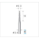 トラスコ中山 ナカニシ 超硬カッター テーパー(ダイヤカット) 刃径2.3mm 刃長13mm(ご注文単位1本)【直送品】