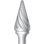 トラスコ中山 ナカニシ 超硬アロイカッター テーパー(アロイカット)刃径12.7mm 刃長22mm(ご注文単位1本)【直送品】