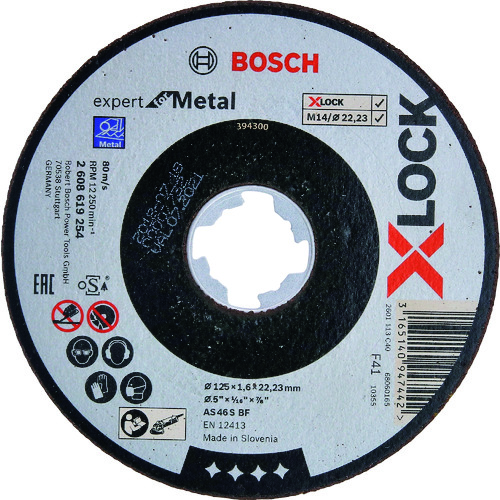 トラスコ中山 ボッシュ X-LOCK切断砥石125x1.6鉄EX(ご注文単位25枚)【直送品】