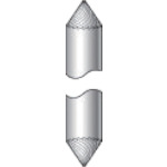 トラスコ中山 ナカニシ 超硬カッター テーパー(シングルカット)刃径6.0mm 刃長4.0mm 829-3195(ご注文単位1本)【直送品】