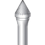 トラスコ中山 ナカニシ 超硬カッター テーパー(シングルカット)刃径9.5mm 刃長8.0mm(ご注文単位1本)【直送品】