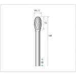 トラスコ中山 ナカニシ ロングシャフト超硬カッター 刃径9.5mm 476-4218(ご注文単位1本)【直送品】