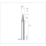 トラスコ中山 ナカニシ ロングシャフト超硬カッタ 刃径6mm(ご注文単位1本)【直送品】
