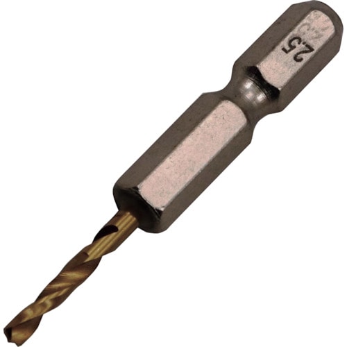 トラスコ中山 RELIEF 2本組 六角軸ショートドリル 2.5mm(ご注文単位1パック)【直送品】