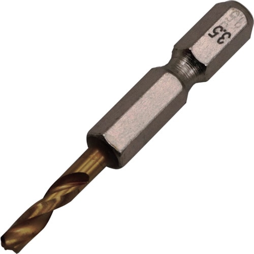 トラスコ中山 RELIEF 2本組 六角軸ショートドリル 3.5mm(ご注文単位1パック)【直送品】