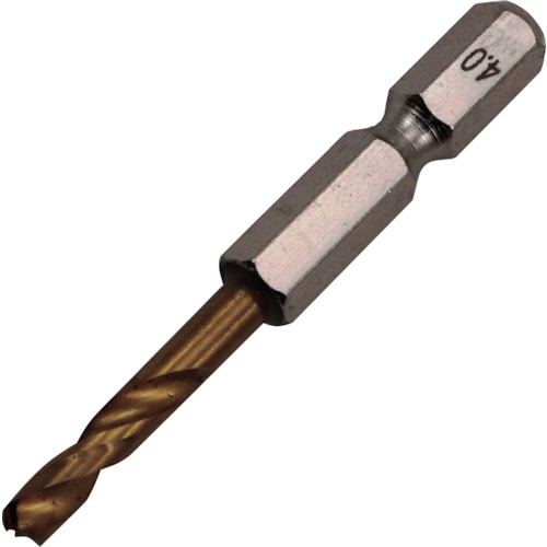 トラスコ中山 RELIEF 2本組 六角軸ショートドリル 4.0mm(ご注文単位1パック)【直送品】